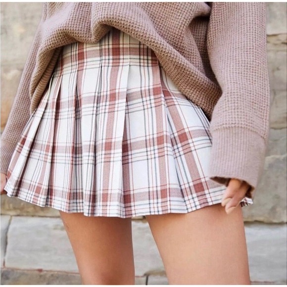 aerie Dresses & Skirts - Aerie Pleated Mini Skirt Plaid NWOT Size S Preppy Schoolgirl